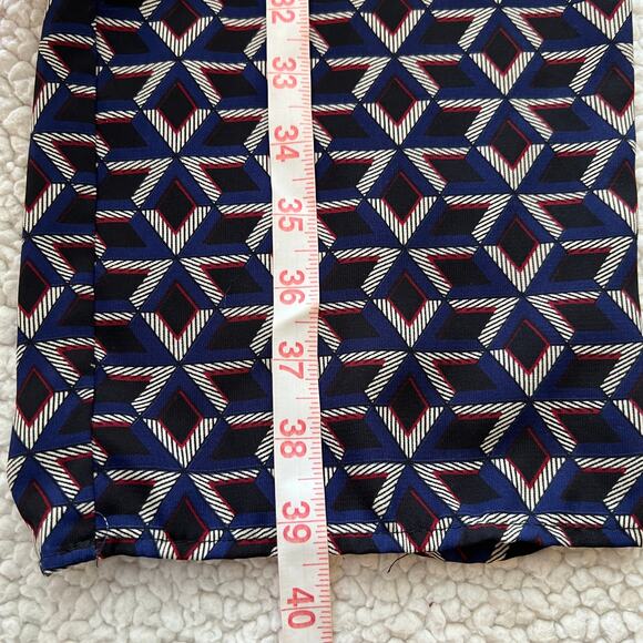 Mitto Shop Navy Geo Print Jumper Medium - Picture 14 of 16